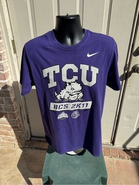 Nike, TCU Graphic, Bowl Championship Series, Short Sleeve, Tee, Size Large